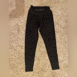 Balance Athletica black leopard print leggings